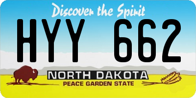 ND license plate HYY662