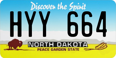 ND license plate HYY664