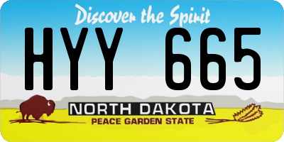 ND license plate HYY665