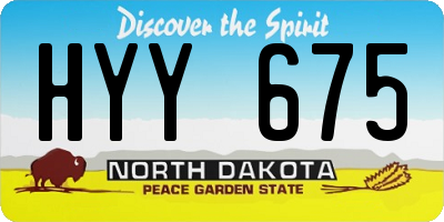 ND license plate HYY675