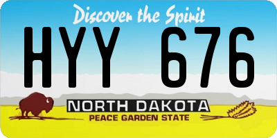 ND license plate HYY676