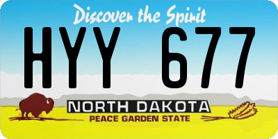 ND license plate HYY677