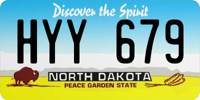 ND license plate HYY679