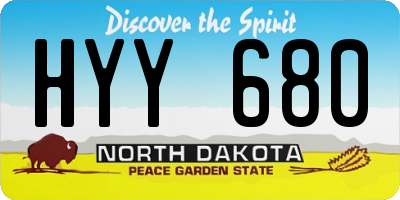 ND license plate HYY680