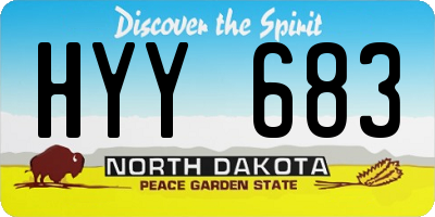 ND license plate HYY683