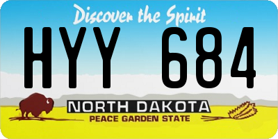 ND license plate HYY684