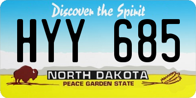 ND license plate HYY685