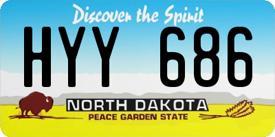 ND license plate HYY686