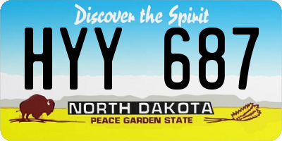 ND license plate HYY687