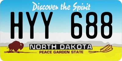ND license plate HYY688