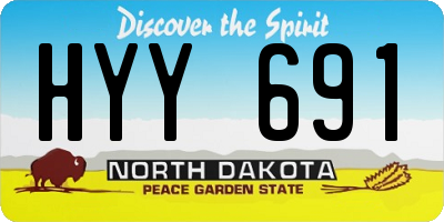 ND license plate HYY691
