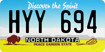ND license plate HYY694