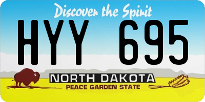 ND license plate HYY695