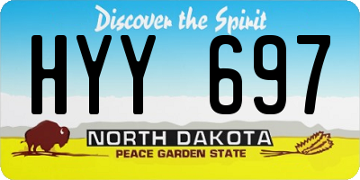ND license plate HYY697