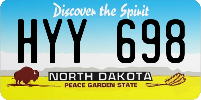 ND license plate HYY698