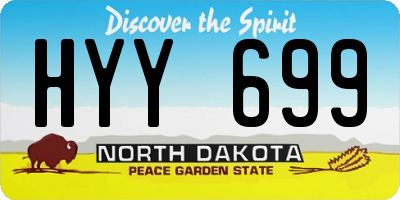 ND license plate HYY699