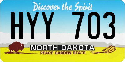 ND license plate HYY703