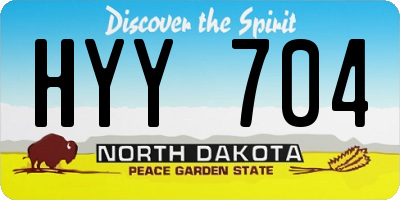 ND license plate HYY704