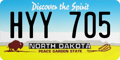 ND license plate HYY705