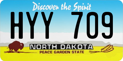 ND license plate HYY709