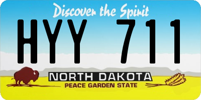 ND license plate HYY711