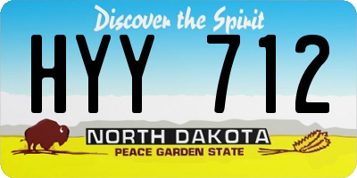 ND license plate HYY712
