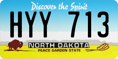 ND license plate HYY713