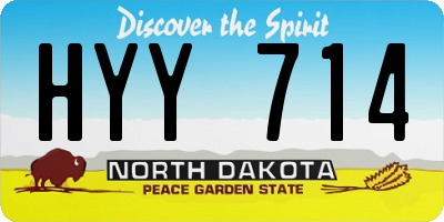 ND license plate HYY714