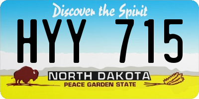 ND license plate HYY715