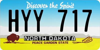 ND license plate HYY717