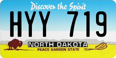ND license plate HYY719