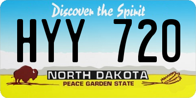 ND license plate HYY720