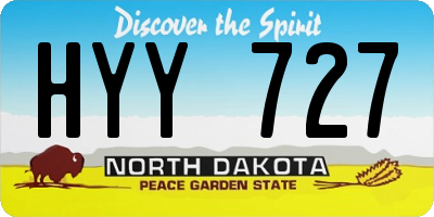 ND license plate HYY727