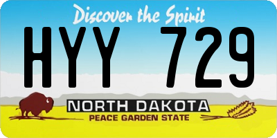 ND license plate HYY729