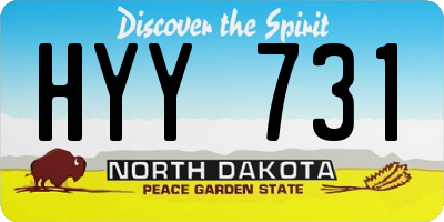 ND license plate HYY731