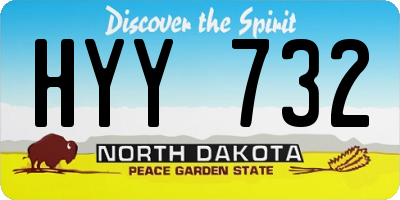 ND license plate HYY732