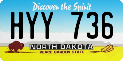 ND license plate HYY736