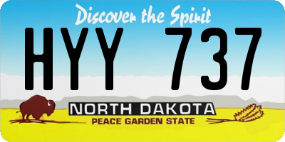 ND license plate HYY737