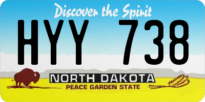 ND license plate HYY738