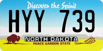 ND license plate HYY739