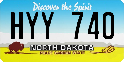ND license plate HYY740