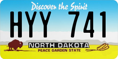 ND license plate HYY741