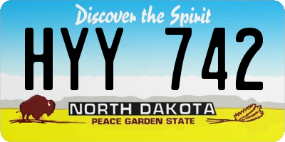 ND license plate HYY742