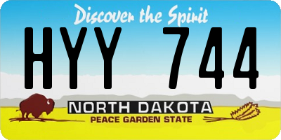 ND license plate HYY744