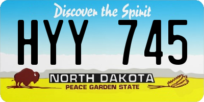 ND license plate HYY745