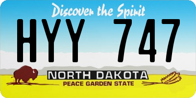 ND license plate HYY747