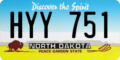 ND license plate HYY751