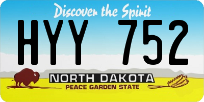 ND license plate HYY752