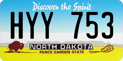 ND license plate HYY753