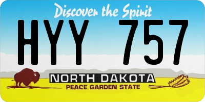 ND license plate HYY757